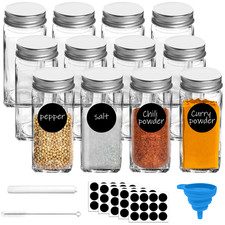 24x glass spice - spice, jars