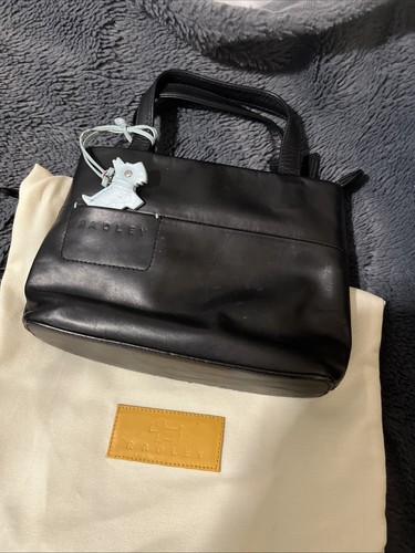 Radley black leather handbag - black,