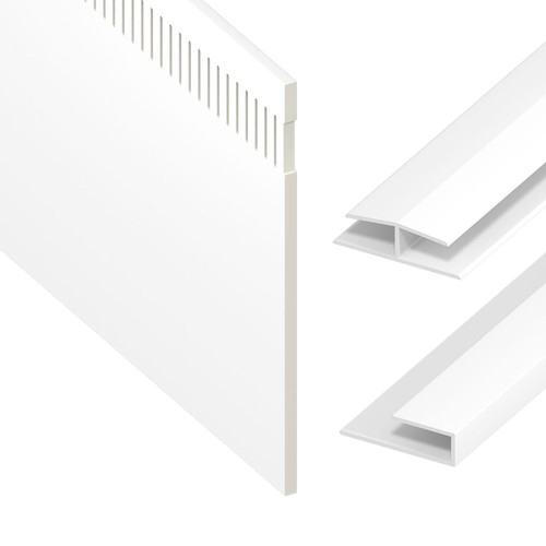Upvc vented soffit 9mm - vented, thick