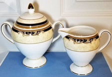 Wedgwood Cornucopia Covered Sugar and Creamer with tag Two Piece
