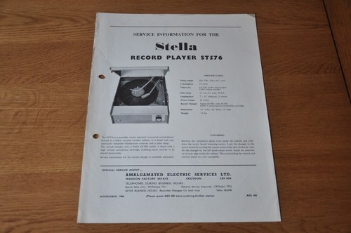 Stella st576 record player - record,