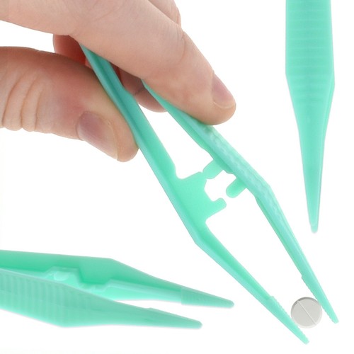 Plastic tweezers 5cm - plastic, 10.5cm