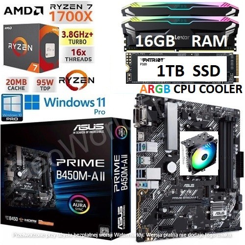 Amd ryzen 1700x 16gb - +,