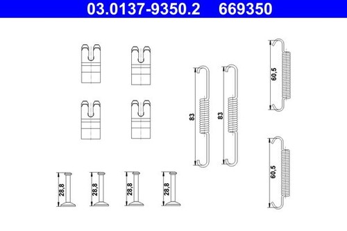 Handbrake shoes accessory kit - accessory,