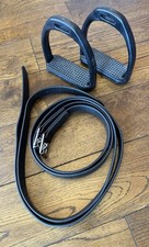 Pair Of 54” Black Synthetic Stirrup Leathers & 4 3/4” Compositi Stirrups