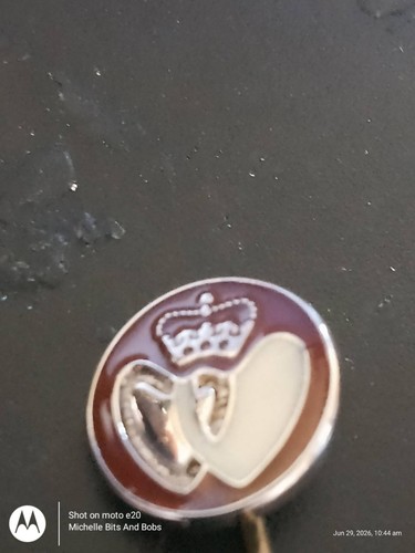 Vintage silver tone - silver, blood