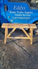 Reclaimed Timber Bench Rustic Scaffold Board End Table Recycled 