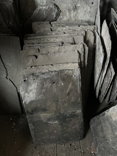 Old roof slate tiles - tiles, large