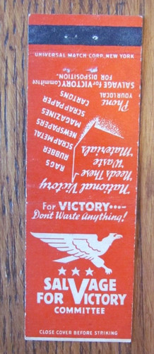 Wwii patriotic matchbook - patriotic,