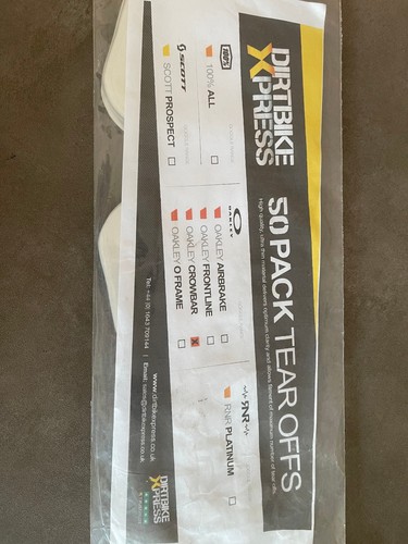 Goggle tear offs - for, oakley