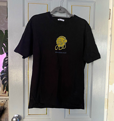 Zara men black graphic - zara, men’s