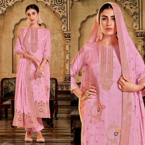 Pink banarasi muslin - banarasi, w