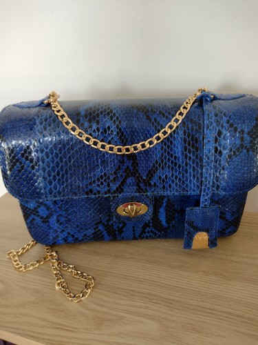 Python leather shoulder box - python,