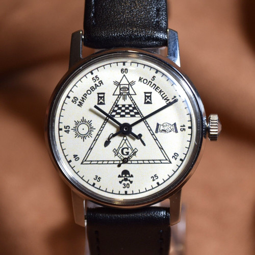 Masonic style watch soviet - masonic,