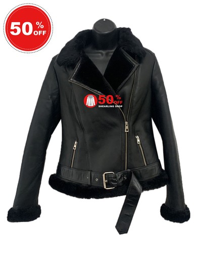 Ladies shearling jacket - b3,