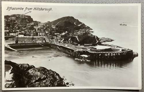Ilfracombe 1930 harbour from - ilfracombe,