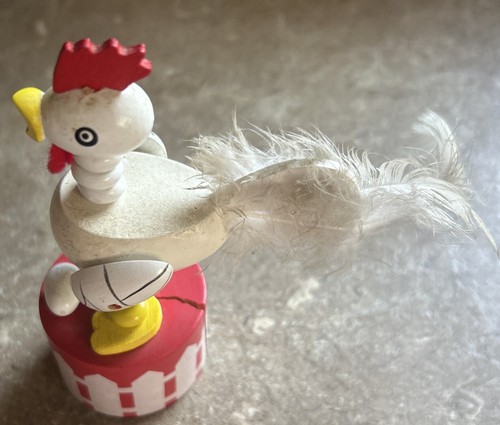 Vintage chicken pushup toy - chicken,