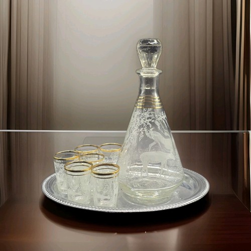 Vintage french glass liqueur - vintage,