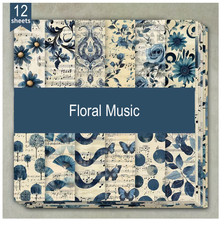 Blue Floral Music - Craft