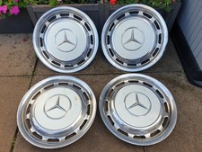 Set of Genuine Classic Mercedes 14" Wheel Trims Hub Caps x4 300 W108 W109