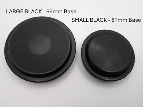 Castor cups black rigid - ,