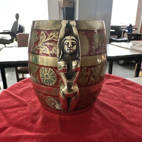 Vintage brass and red - and,