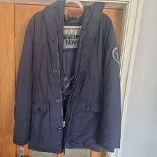 Superdry Rescue Blue Everest Parka Jacket  Mens  size Medium Excellent condition