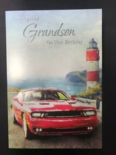 Grandson birthday card, car