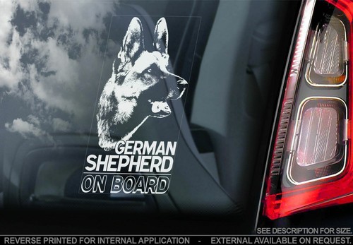 German shepherd car sticker - shepherd,