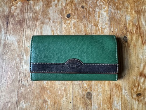 Jobis green leather purse zip - jobis,