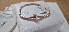 Pandora 20cm Moments Snake Chain Bracelet – 14k Rose Gold Plated