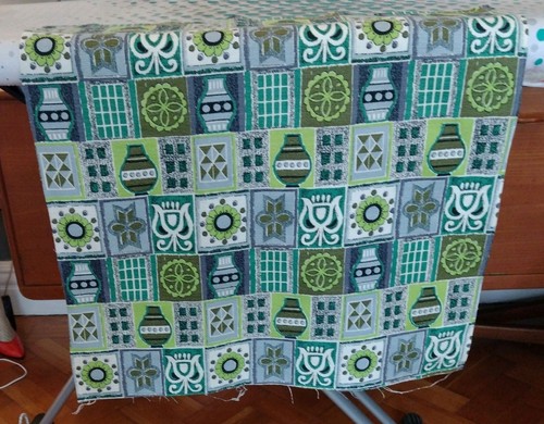 Vintage 1950s fabric - fabric, green