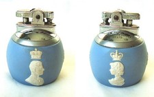Wedgwood Jasperware Coronation Queen Elizabeth II and Prince Philip Lighter
