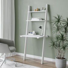 Durable White Ladder Desk -
