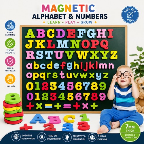 Magnetic alphabet letters - alphabet,