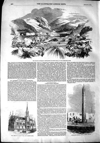 Old antique print 1851 - print,