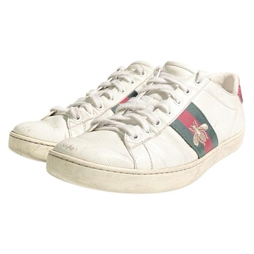 Gucci ace bee leather sneakers - gucci,
