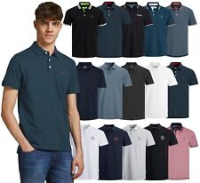 Mens Polo T-Shirt Jack Jones Short Sleeve Smart Plain Collared Shirt S M L XL 2X
