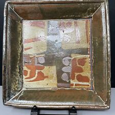 Early John Maltby decorated Plate Impressed mark 29cm square #1590