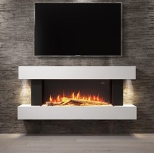 White Electric Fire Wall