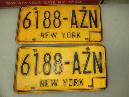 Vtg new york license plates - new,