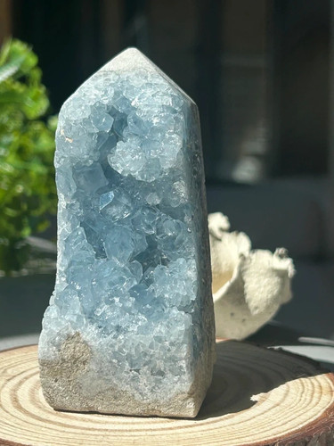 Natural celestite crystal - natural,