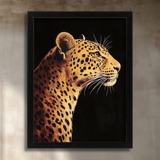 Leopard wall art big - leopard, cat