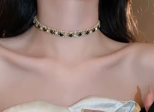 Gold green crystal - gold,