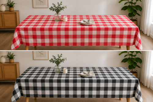 Tablecloth 100 cotton gingham - 100%,