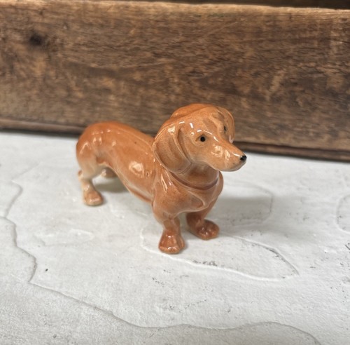 Vintage porcelain dachshund - vintage,