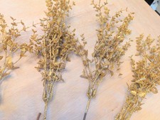 Set  4 gold very large vintage bendable Christmas tree picks sprays