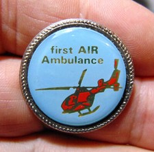 First Air Ambulance (Cornwall 1987) Vintage Helicopter Pin Badge