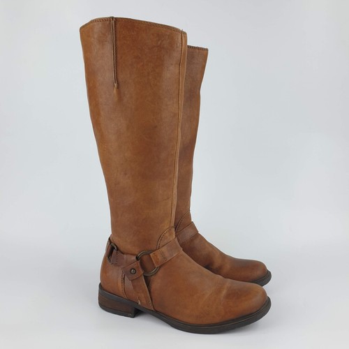 Clarks boots brown leather - brown,
