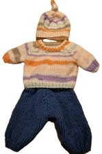 Hand knitted dolls clothes